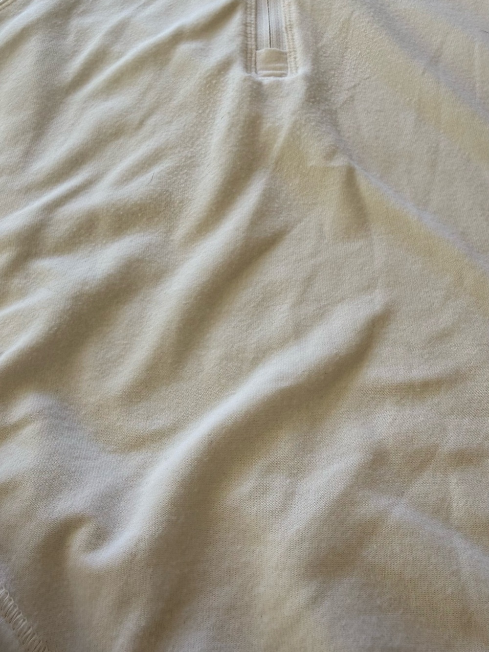 lululemon athletica White Quarter-Zip Pullover with Lime Accent - Picture 5 of 6